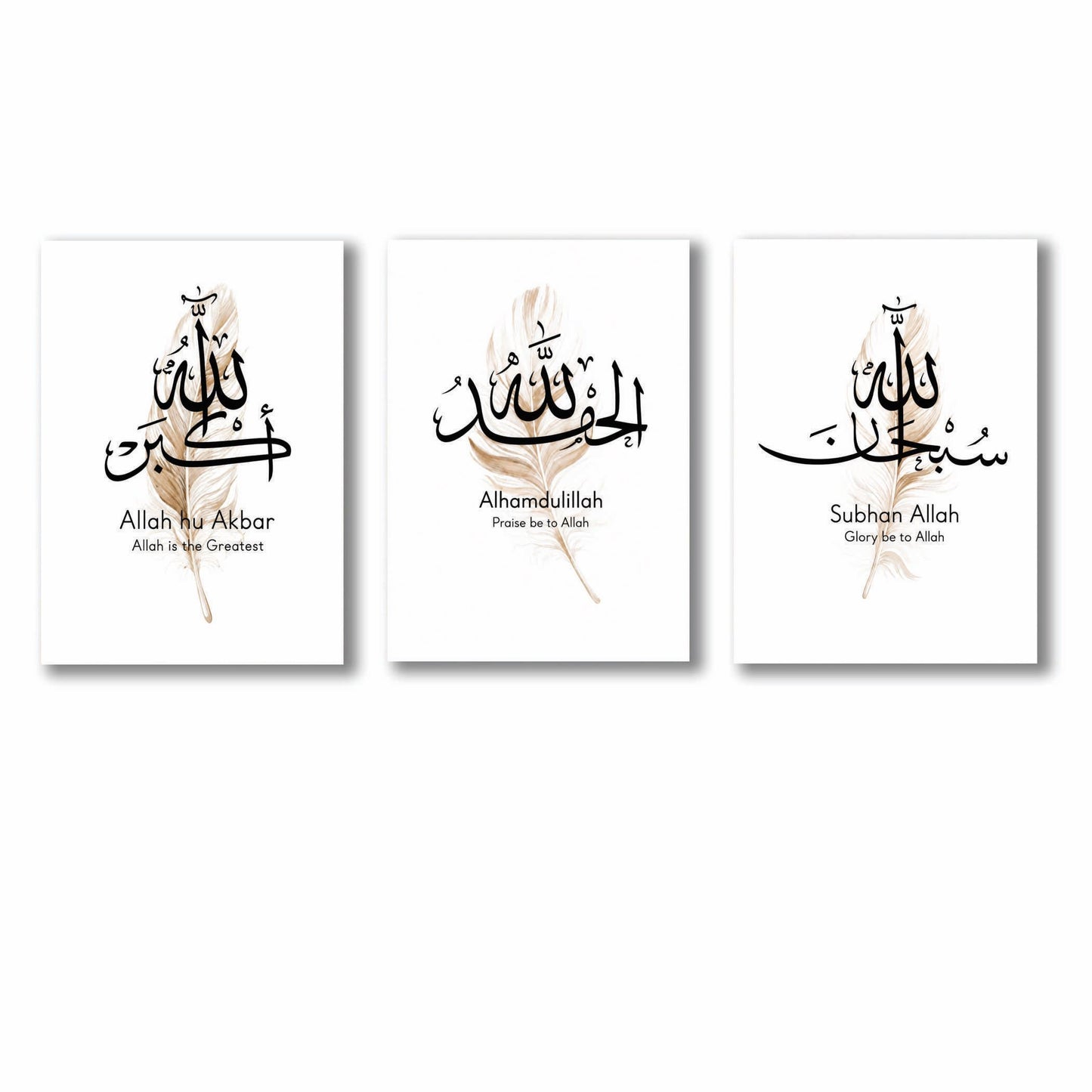 Set of 3 Premium Wall Art Photo Tiles – Modern Home Decor Sets 8x11