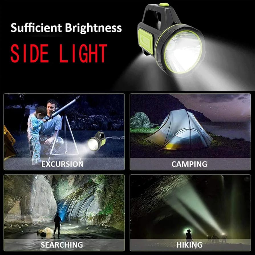 LED Searchlights Handheld Lantern 13000LM 2 Modes USB Rechargeable