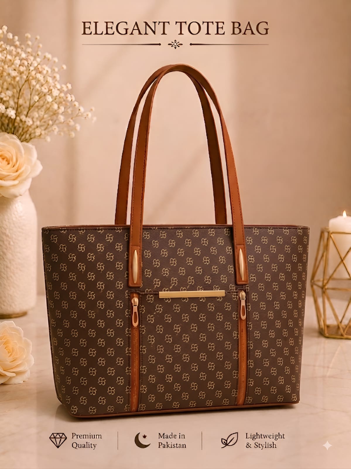 Pattern Tote Bag Stylish Durable Spacious Fashion Accessory