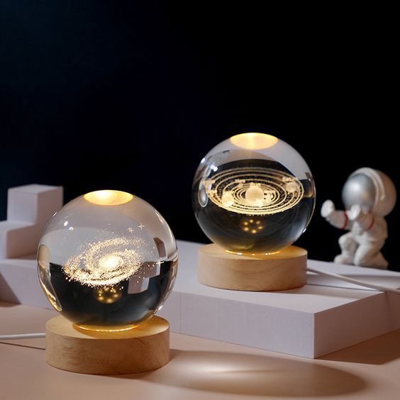 Beautiful 3D Crystal Ball LED Table Lamp
