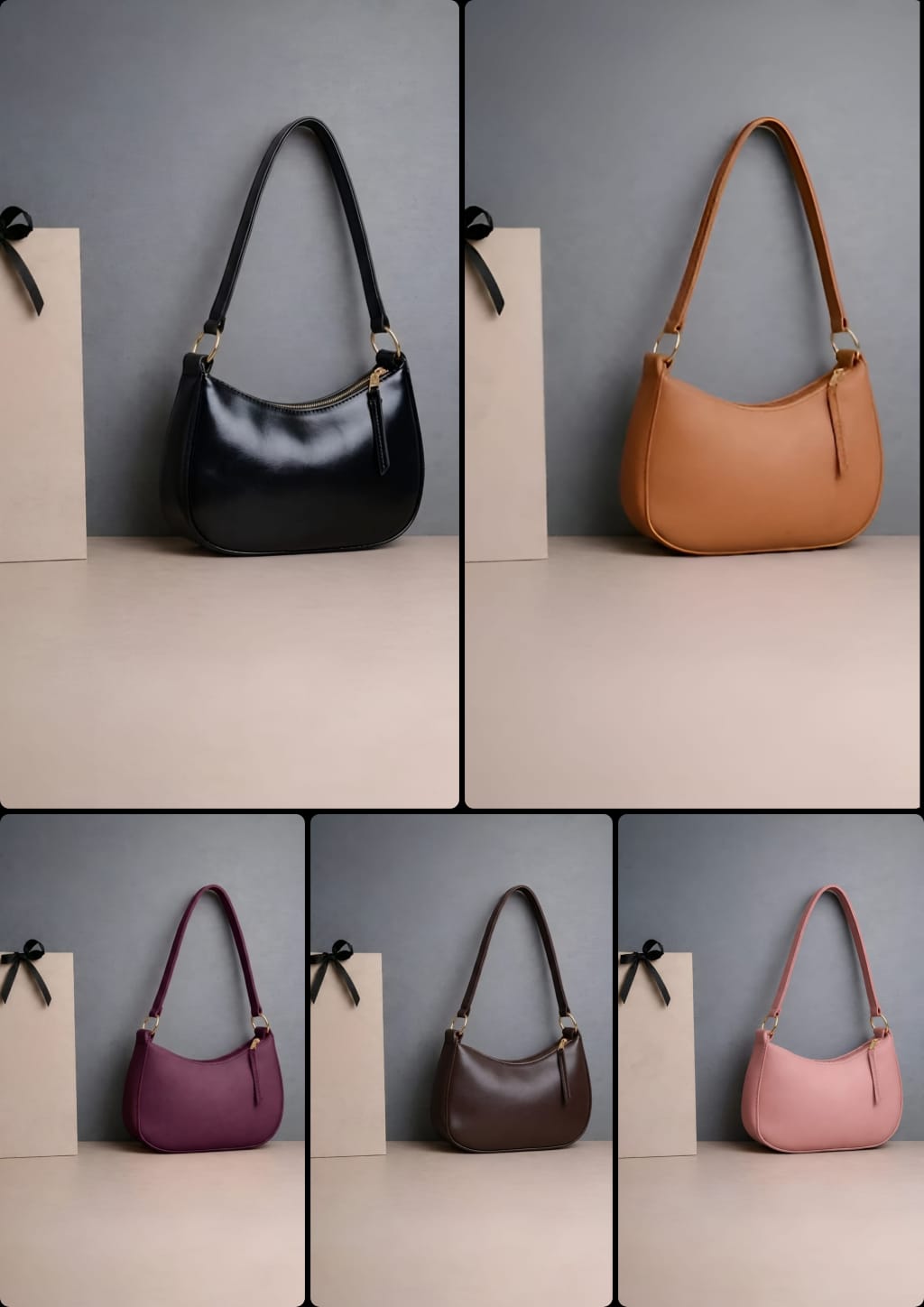 Women's Classic Zip Shoulder Bag