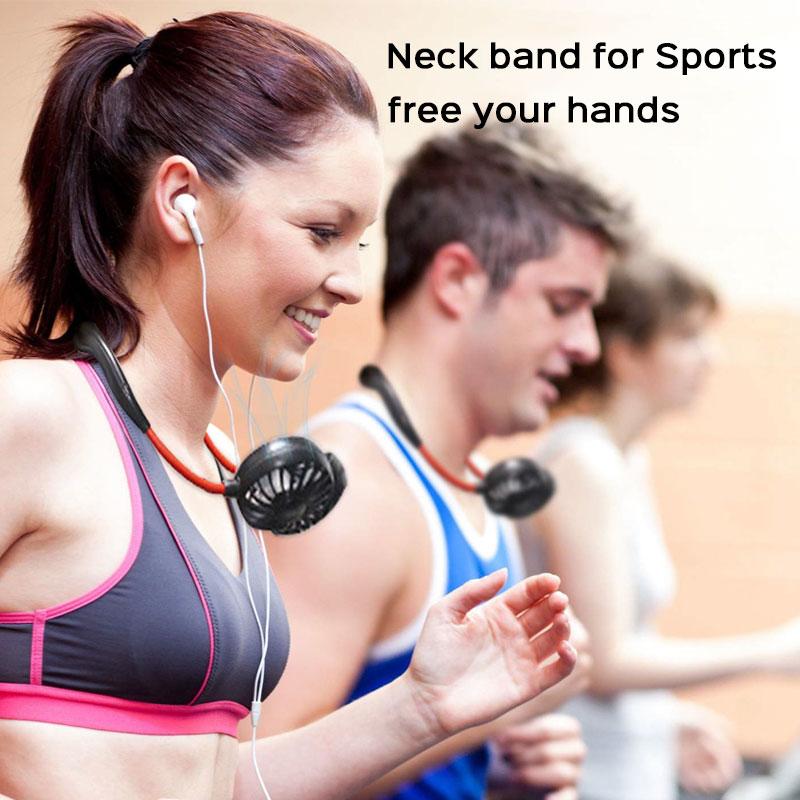 Portable Neck Fan - 360 Degree Free Rotation - Rechargeable