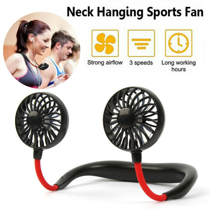 Portable Neck Fan - 360 Degree Free Rotation - Rechargeable