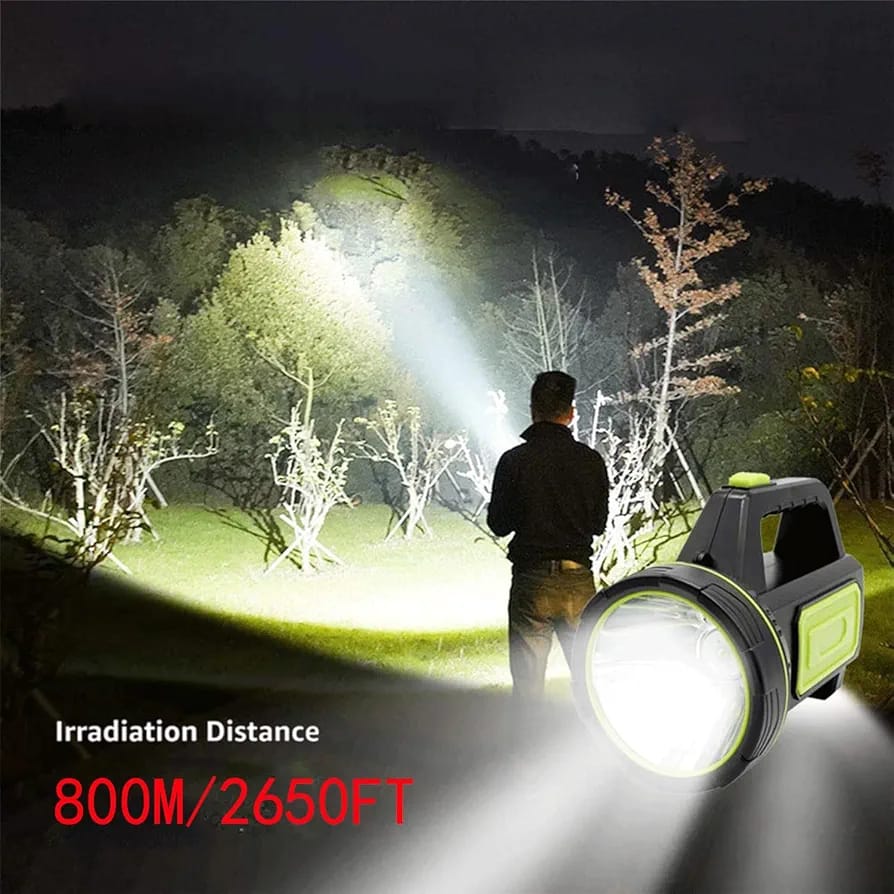 LED Searchlights Handheld Lantern 13000LM 2 Modes USB Rechargeable