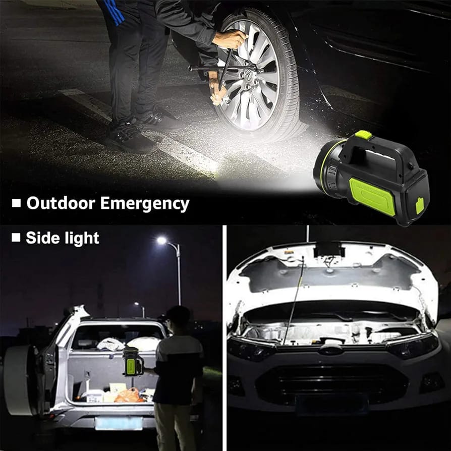 LED Searchlights Handheld Lantern 13000LM 2 Modes USB Rechargeable