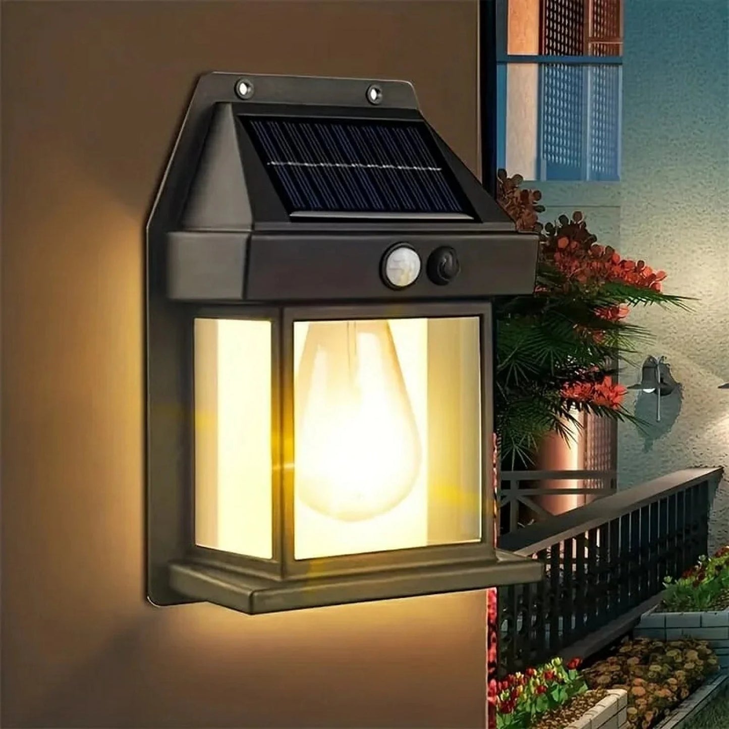 Solar Charge Motion Sensor Solar Waterproof Wall Lamp