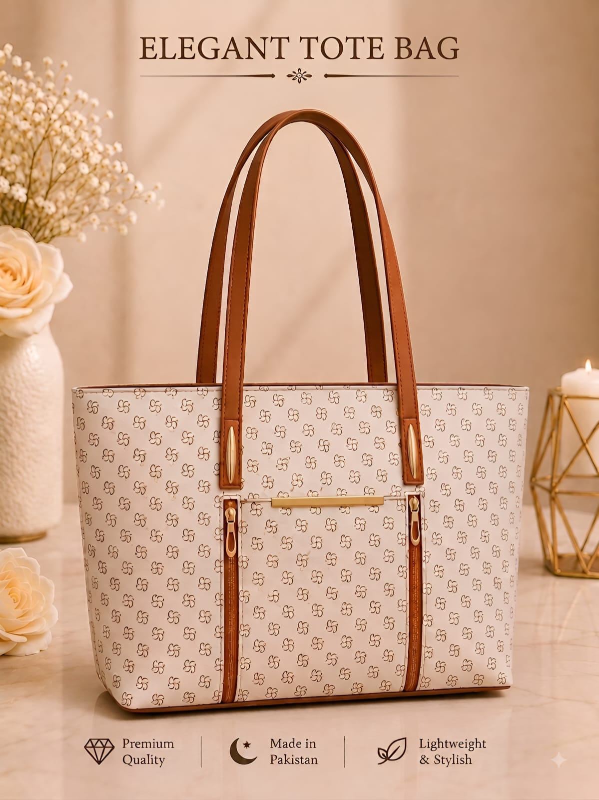 Pattern Tote Bag Stylish Durable Spacious Fashion Accessory