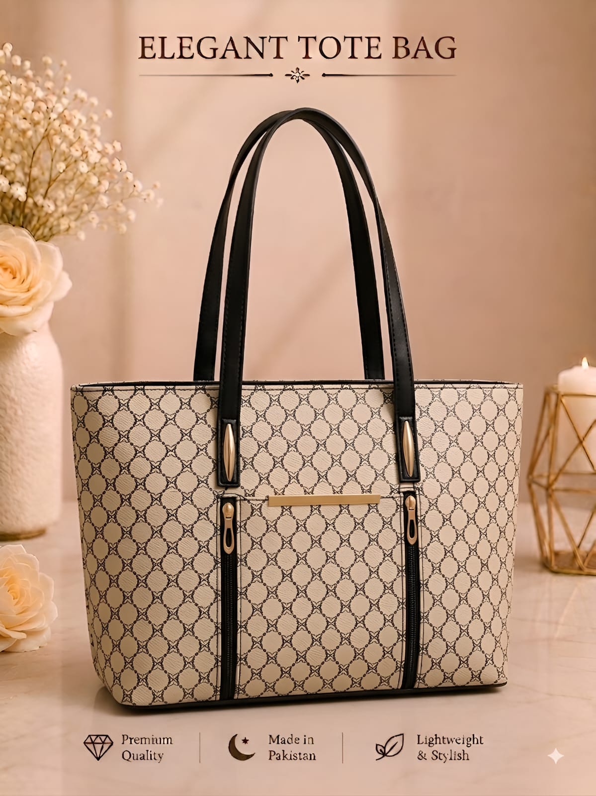 Pattern Tote Bag Stylish Durable Spacious Fashion Accessory