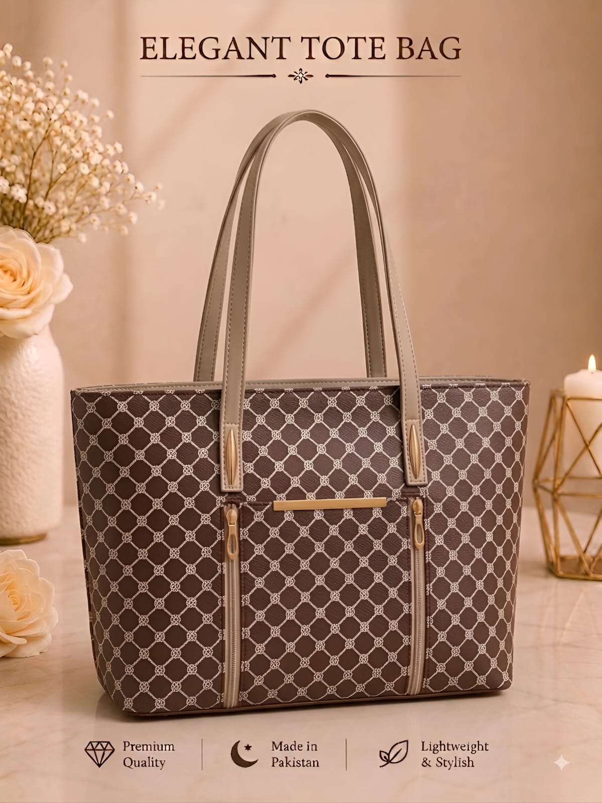 Pattern Tote Bag Stylish Durable Spacious Fashion Accessory