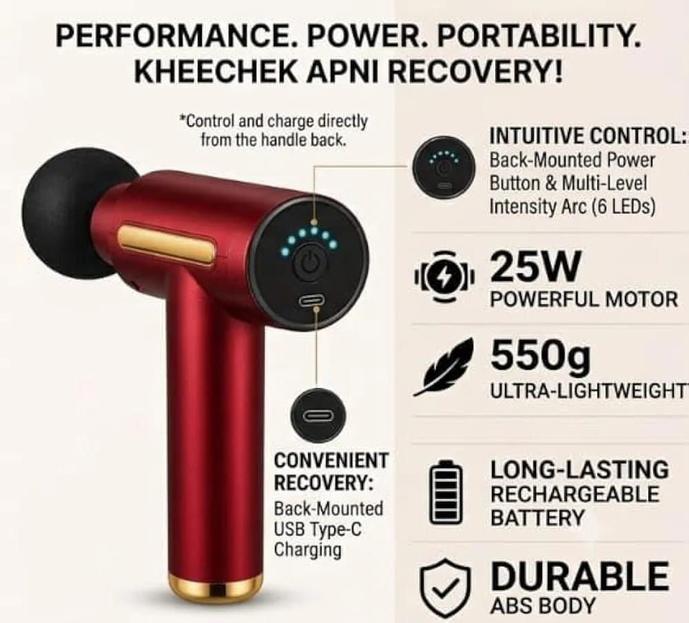 Professional Massager Gun With 4 Massage Heads