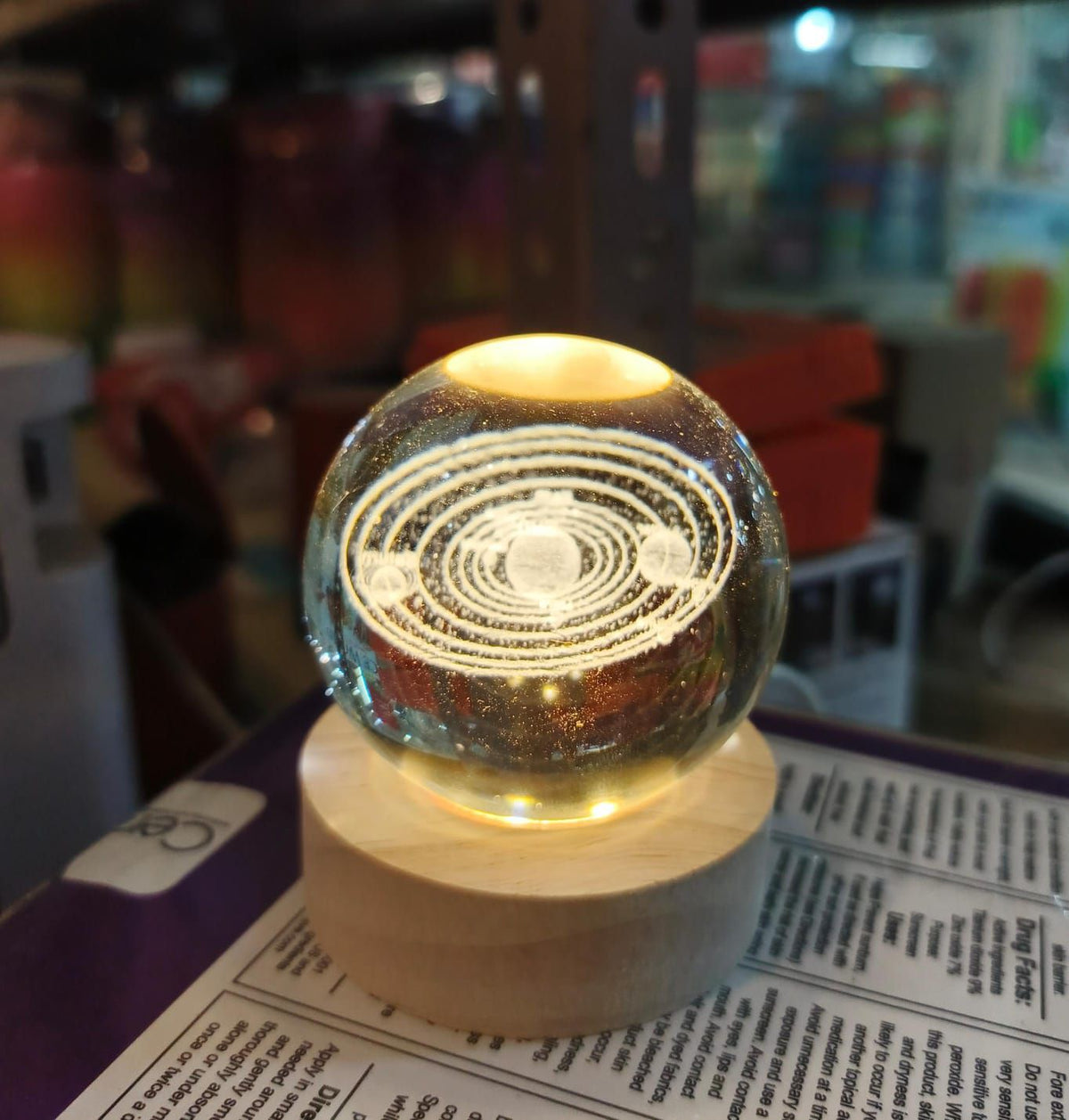 Beautiful 3D Crystal Ball LED Table Lamp