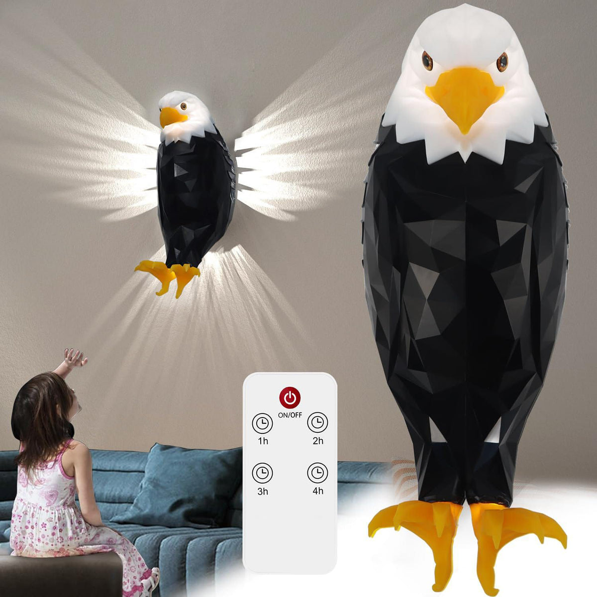 Eagle Design Wall Lamp with Remote Control