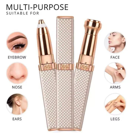 Updated Design 2-in-1 Flawless Eyebrow Trimmer | USB Rechargeable