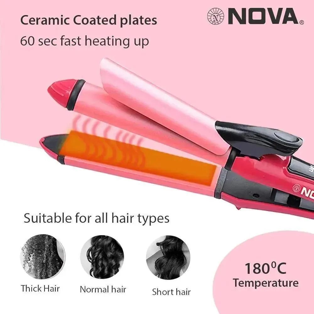 2in1 Nova Hair straightener & Curler
