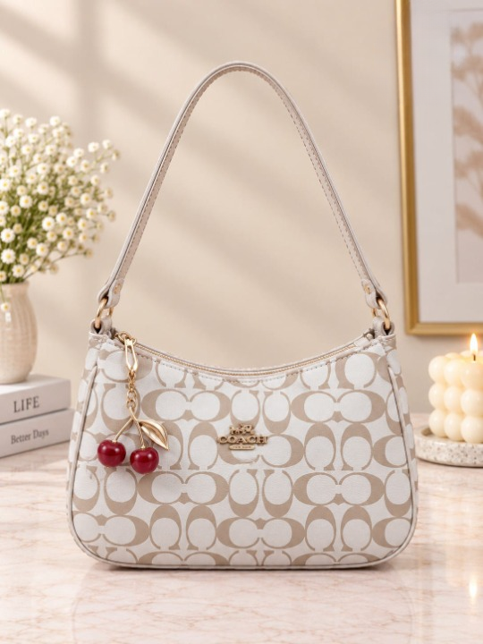 Coach Cherry Bag Curved Shoulder Bag Stylish Designer Handbag Accessory