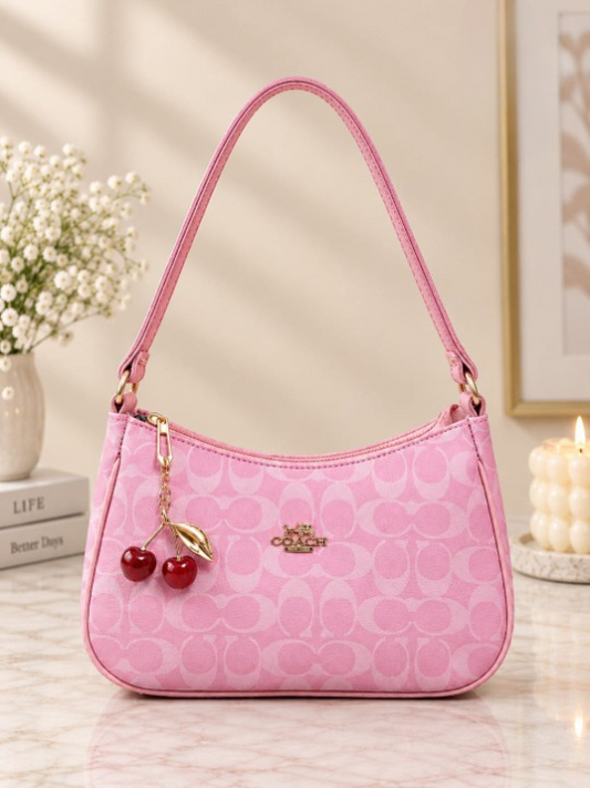 Coach Cherry Bag Curved Shoulder Bag Stylish Designer Handbag Accessory