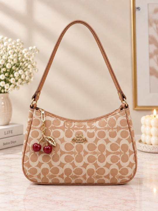 Coach Cherry Bag Curved Shoulder Bag Stylish Designer Handbag Accessory