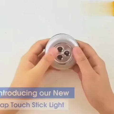 1 Pc Mini Wireless 3 LED Push Touch Wall Light